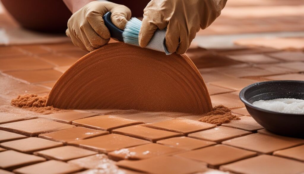 Reinigung von Terracottafliesen
