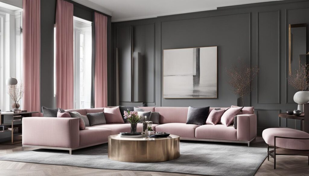 Grau und Rosa Kombination
