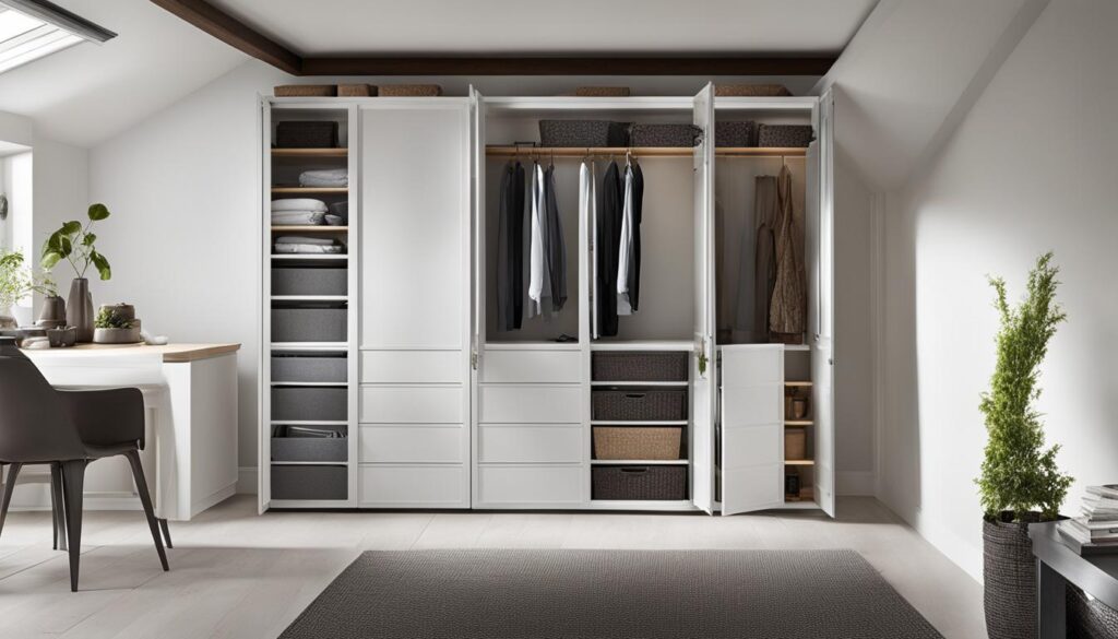 dachschrägenschrank an Giebelwand