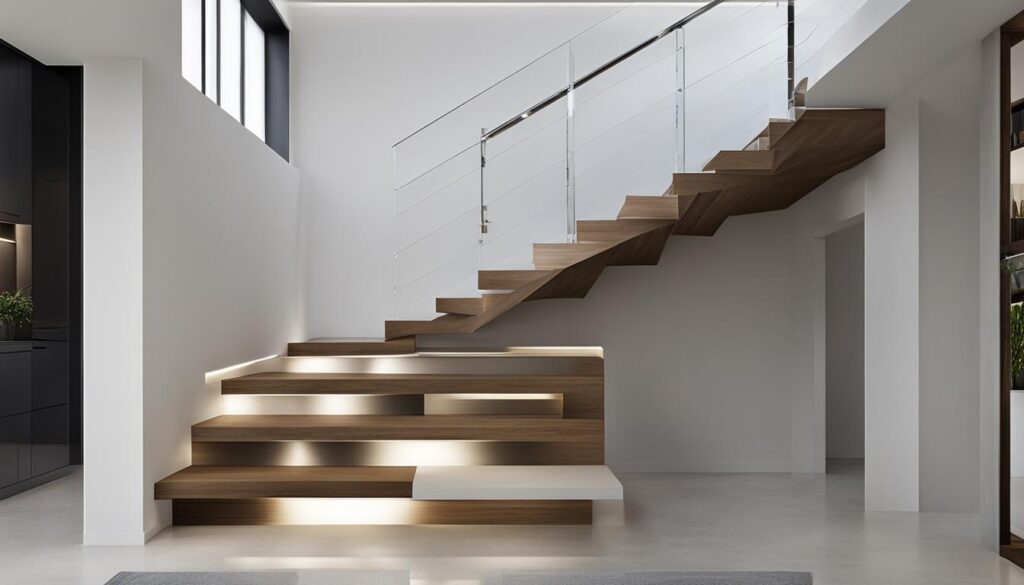 moderne Treppen mit minimalistischem Design