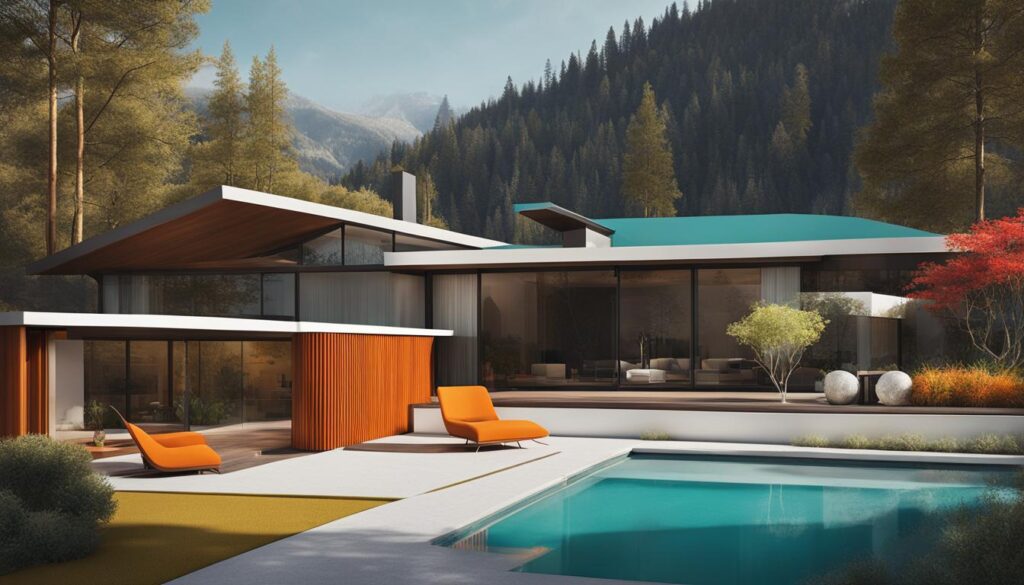 Midcentury Stil Landschaften